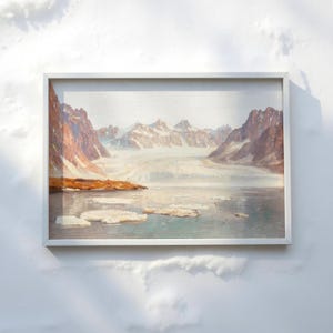 WINTER LANDSCAPE PAINTING - Vintage Rustic Wall Art