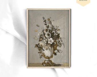 JARRÓN DE FLORES VINTAGE - Decoración antigua para el hogar