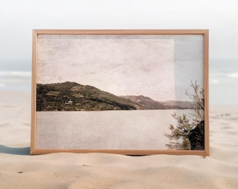 Vintage Lake Wall Art - Moody Landscape Painting for Antique Home Decor #SS04