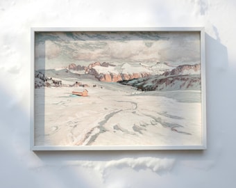 CUADRO DE INVIERNO VINTAGE - Decoración rústica de granja