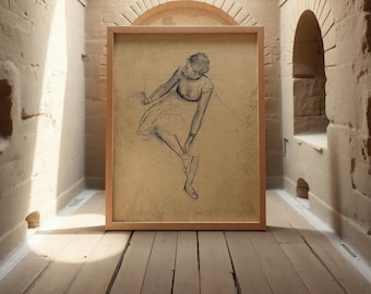Minimalist Ballerina Sketch – Elegant Dance Wall Art for Graceful Home & Studio Decor #S20