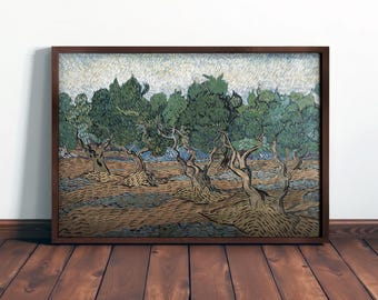 VINTAGE ABSTRACT ART - Framed Landscape Painting