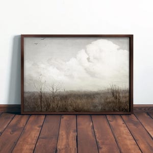 VINTAGE LANDSCAPE ART - Rustic Pastel Decor