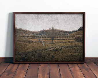 Rustic Meadow Landscape Art – Vintage Countryside Wall Decor for Cozy & Nature-Inspired Homes #LS23