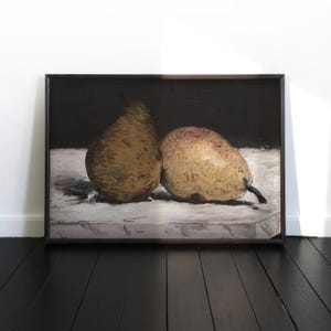 VINTAGE PEARS ART - Framed Kitchen Decor