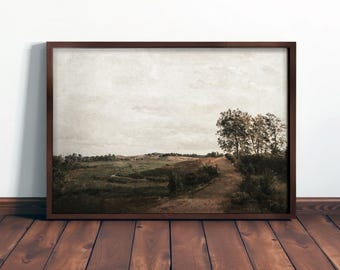 VINTAGE LANDSCAPE ART - Rustic Farmhouse Decor