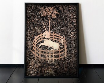 Vintage Unicorn Art - Gothic Wall Decor New Home Gift