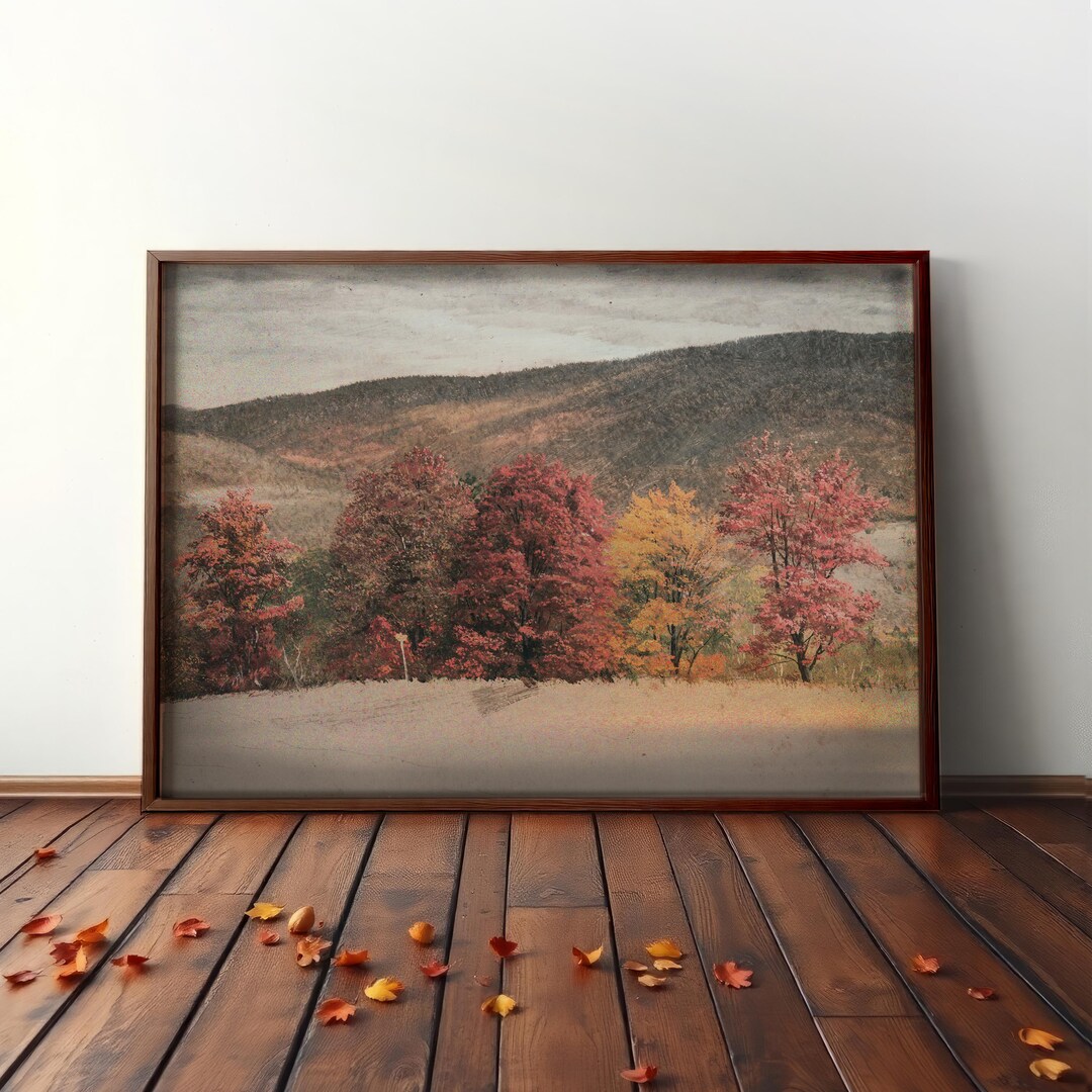 Autumn Forest Path Wall Art – Peaceful Fall Landscape Print for Cozy ...