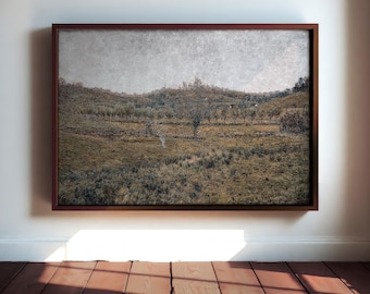 Rustic Meadow Landscape Art – Vintage Countryside Wall Decor for Cozy & Nature-Inspired Homes #LS23