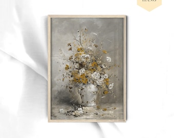 ANTIQUE BOTANICAL ART - Vintage Flower Painting