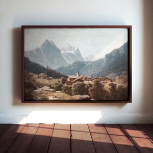 Landscape Wall Art – Peaceful Nature Scene for Farmhouse, Cottagecore & Modern Minimalist Decor #LS105