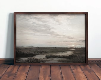VINTAGE LANDSCAPE ART - Rustic Farmhouse Decor