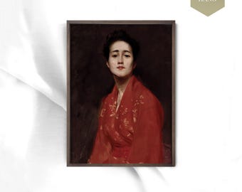 VROUWENKUNST: ingelijst schilderij