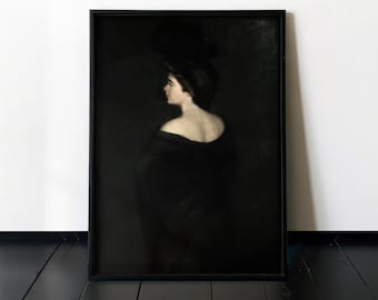 Retrato de ALICE PIKE BARNEY - Decoración de arte enmarcada vintage