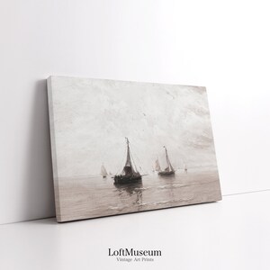 PASTEL SEASCAPE ART - Vintage Canvas Print