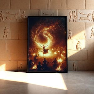 FIRE DANCE SCULPTURE - Contemporary Wall Art