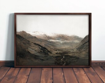 VINTAGE BERGSCHILDERIJ - Antieke kunst