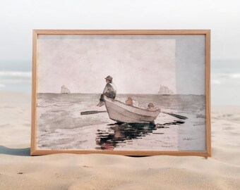 Sailboat Wall Art – Vintage Ocean Print for Modern Coastal Interiors #SS40