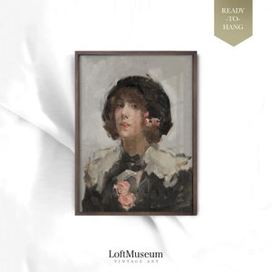 FRAMED VINTAGE ART - Portrait Gift