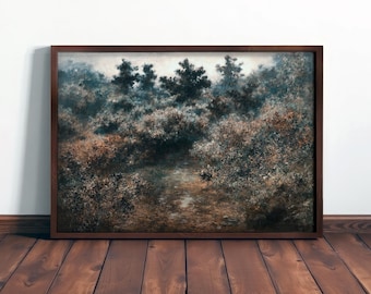 Framed LANDSCAPE ART - Summer Cottage Painting