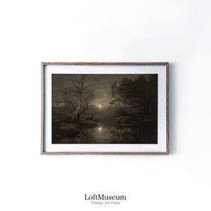 Dark Forest Wall Art • Moody and Gothic Landscape Painting • Vintage Dark Academia Art Print • MAILED ART PRINT • LS03