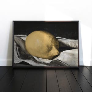 Zitrone Wandbild - Französisches Stillleben Küchendeko
