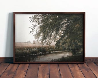 ヴィンテージ風景画 - アンティーク農家の絵画