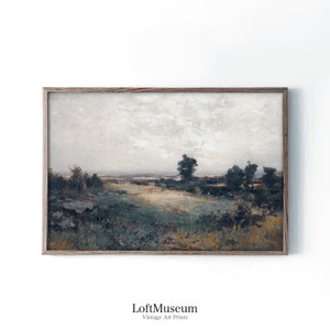 Vintage Country Oil Painting • Antique Landscape Print • Farmhouse Decor • MAILED ART PRINT • LS203