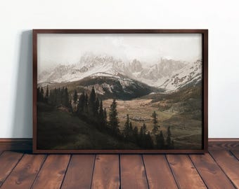 BERGKUNST AAN DE MUUR - Vintage rustiek decor