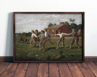 Antikes Pferderennen Gemälde - Klassische Reiterwandkunst