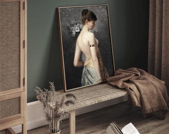 ARTE VINTAGE - Decoración de pared con mujer enmarcada