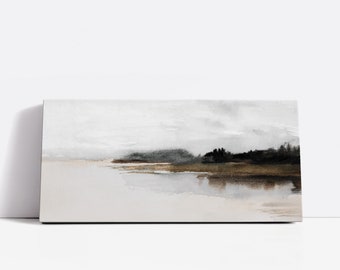 Vintage Panoramic Landscape Canvas Wall Art: Ultra Long Horizontal Print