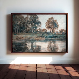Rainy Landscape Wall Art – Moody Nature Scene for Cozy Spaces, Autumn Room Decor, Serene Home Aesthetic #LS94