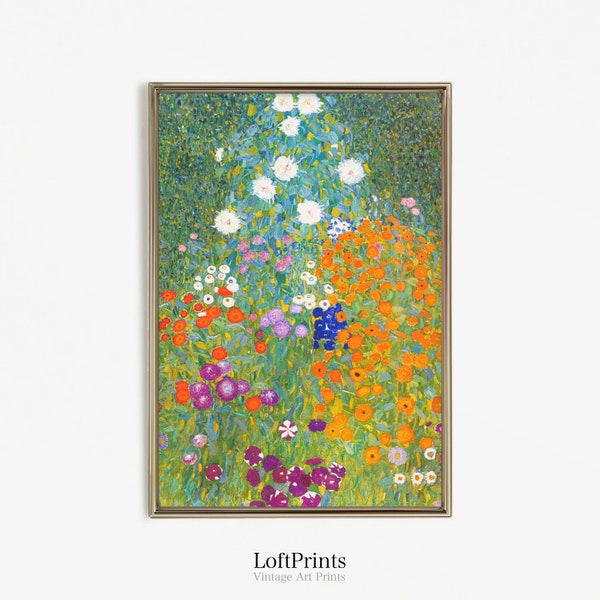 Gustav Klimt Poster • Klimt Garden • Klimt Flowers • Floral Wall Decor • Spring Wall Art • Summer Wall Print • Gustav Klimt Painting • SL73
