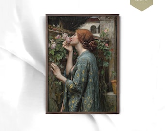 VINTAGE ART PRINT - Waterhouse Portrait