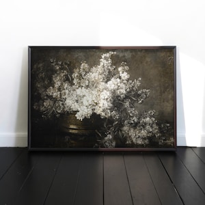 VINTAGE FLOWER PAINTING - Antique Floral Wall Art