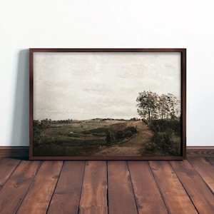 VINTAGE LANDSCAPE ART - Rustic Farmhouse Decor