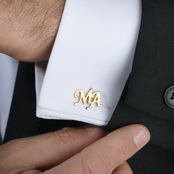 Groomsmen gift - Initials Cufflinks -Personalised Name Cufflinks - Customised Cufflinks - Groom Wedding Cufflinks - 2-3 Initial Letters