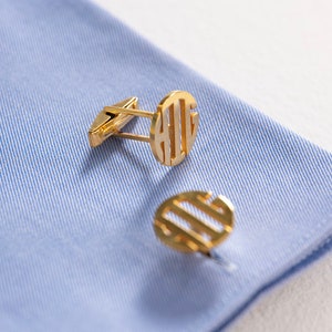 Personalized Cufflinks, Groom's Wedding Cufflinks, Initials Cufflinks, Argente Cufflinks