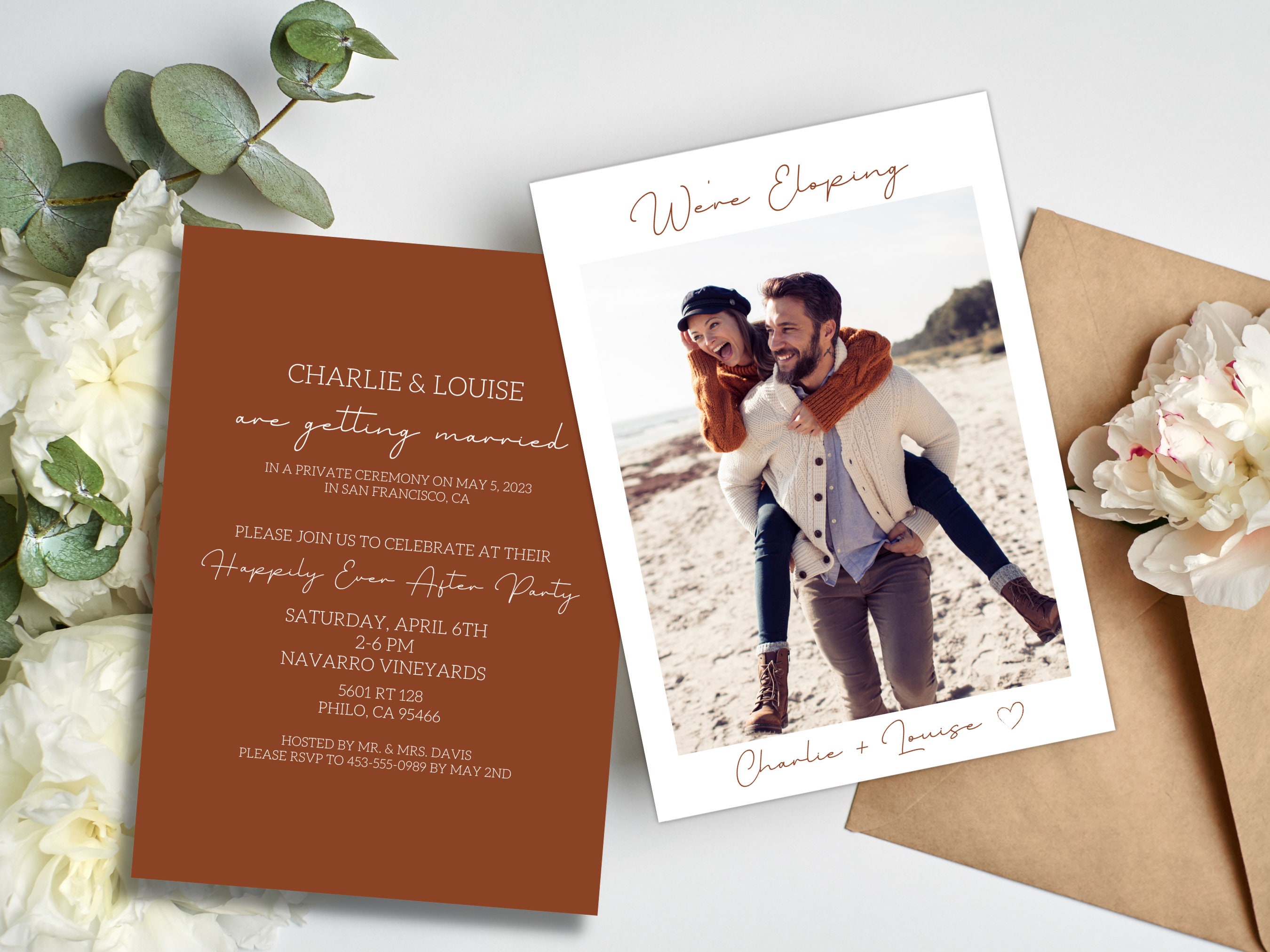 We're Eloping Announcement Happily Ever After Party - Etsy