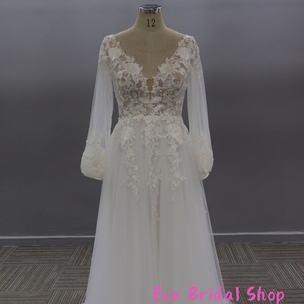 Low Back Wedding Dress Etsy