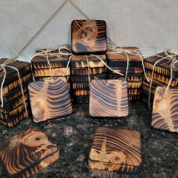 Burnt Wood Coaster Set (6)