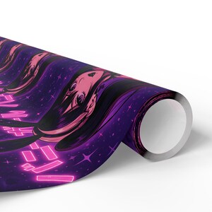 Waifu Anime Gift Wrapping Paper, Stylish Wrapping Sheets for Birthdays, Holidays, Parties, Unique Gift Wrap, Bunny Girl JDM Paper image 3