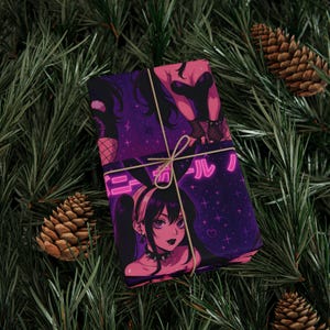 Waifu Anime Gift Wrapping Paper, Stylish Wrapping Sheets for Birthdays, Holidays, Parties, Unique Gift Wrap, Bunny Girl JDM Paper image 17