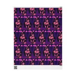 Waifu Anime Gift Wrapping Paper, Stylish Wrapping Sheets for Birthdays, Holidays, Parties, Unique Gift Wrap, Bunny Girl JDM Paper image 7