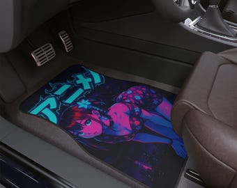 Alfombrilla para coche Anime Waifu (1 unidad), divertida decoración para automóviles, regalos para entusiastas de los coches, accesorio único para coche, decoración para coche japonés JDM con chica anime