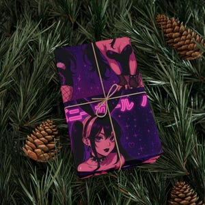Waifu Anime Gift Wrapping Paper, Stylish Wrapping Sheets for Birthdays, Holidays, Parties, Unique Gift Wrap, Bunny Girl JDM Paper image 5
