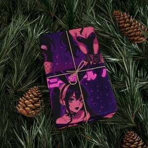 Waifu Anime Gift Wrapping Paper, Stylish Wrapping Sheets for Birthdays, Holidays, Parties, Unique Gift Wrap, Bunny Girl JDM Paper image 11