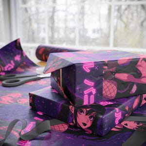 Waifu Anime Gift Wrapping Paper, Stylish Wrapping Sheets for Birthdays, Holidays, Parties, Unique Gift Wrap, Bunny Girl JDM Paper image 18