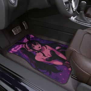 Anime bilmatta 1 st, unik kaninflickadesign, tillbehör för bilälskare, anime goth emo waifu bilflicka JDM-dekor